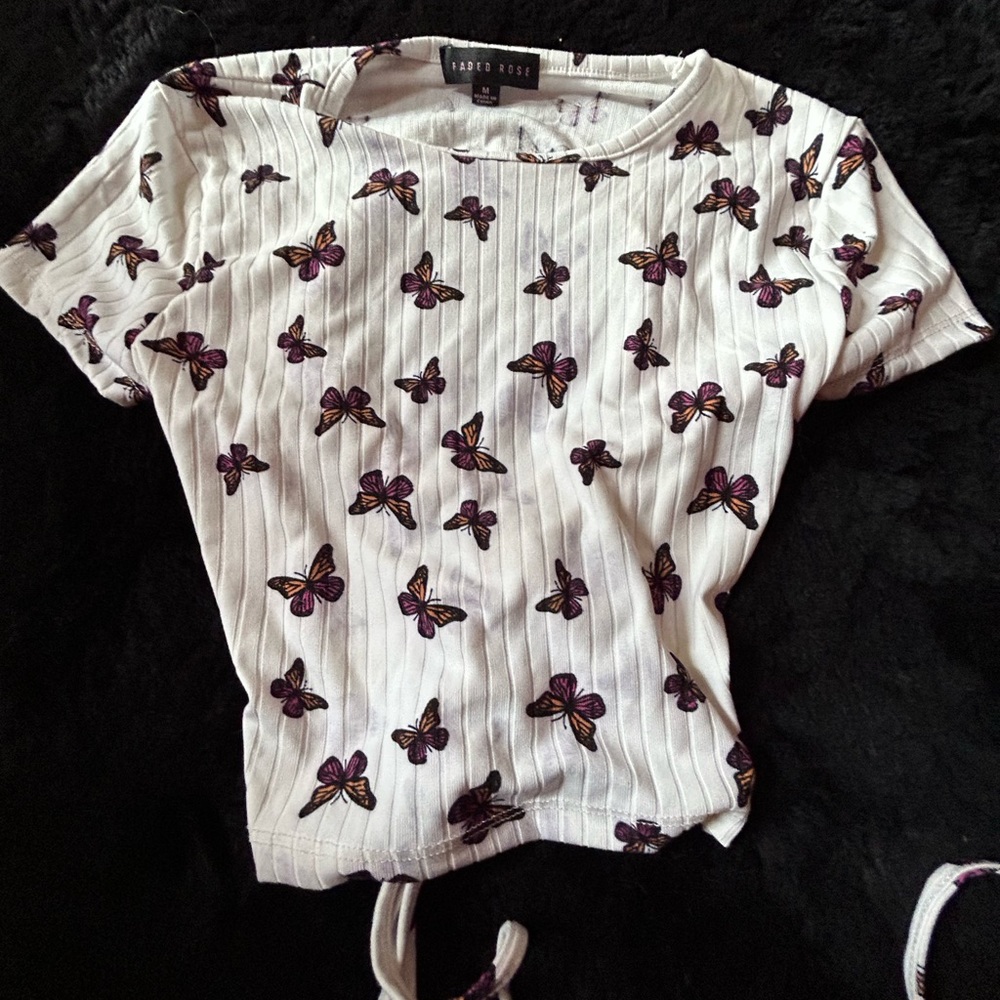 White butterfly pattern